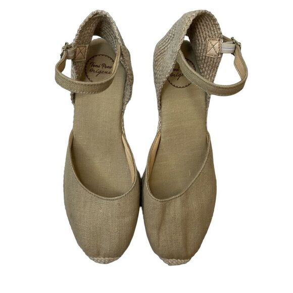 Toni Pons Natural Stone Jute Wedge Heels Size 8 8.5 US 39 EU - Picture 3 of 17